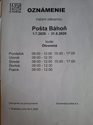 Pošta Báhoň